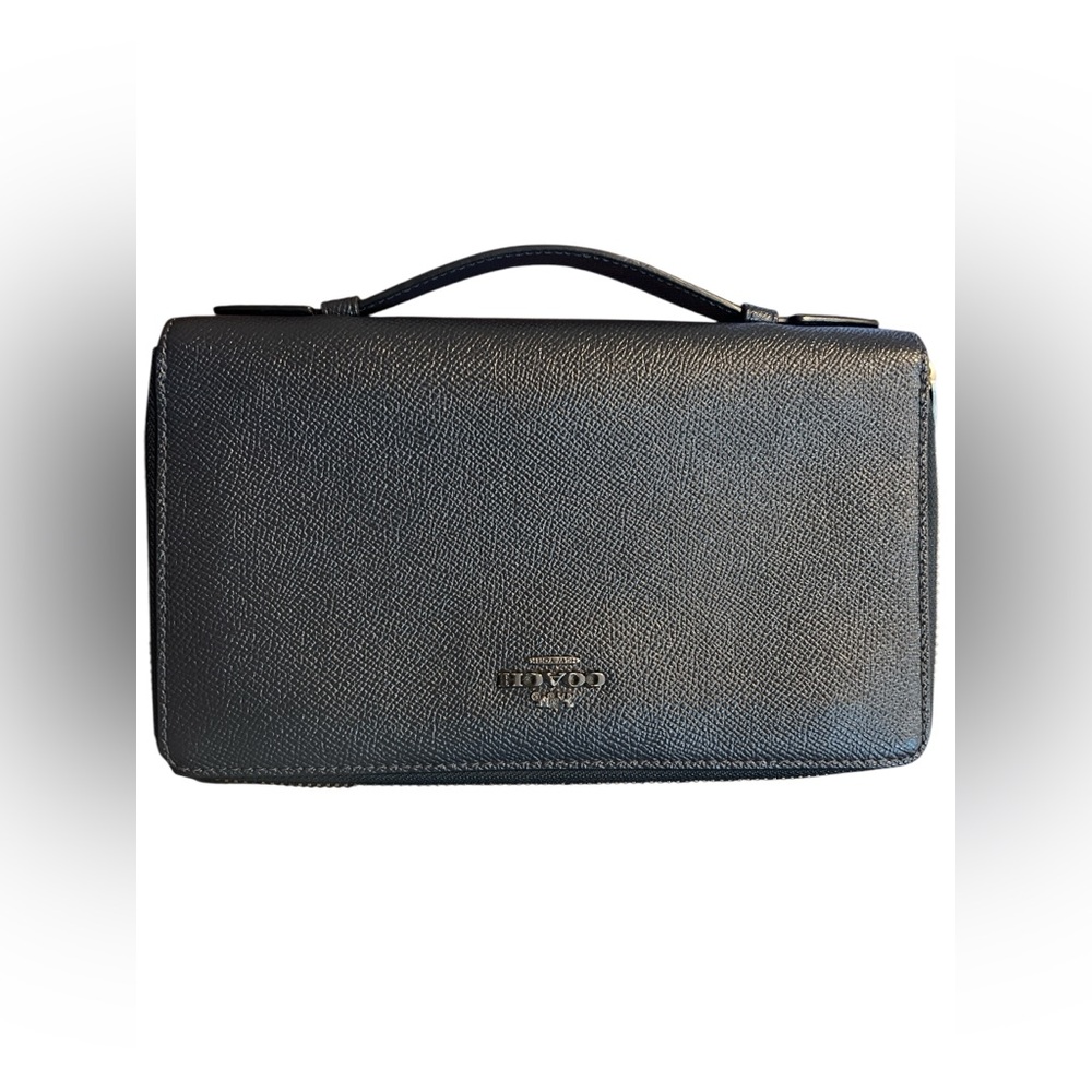 Black Textured Handbag